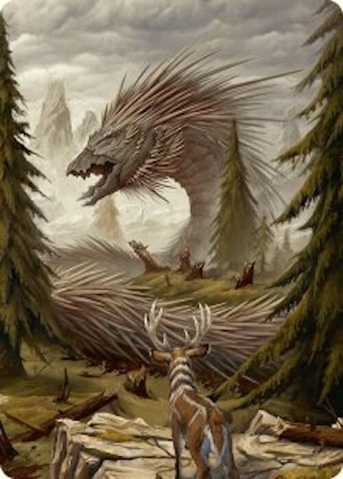 Quilled Greatwurm Art Card (44/54) [Foundations Art Series] MTG Single Magic: The Gathering | Red Claw Gaming