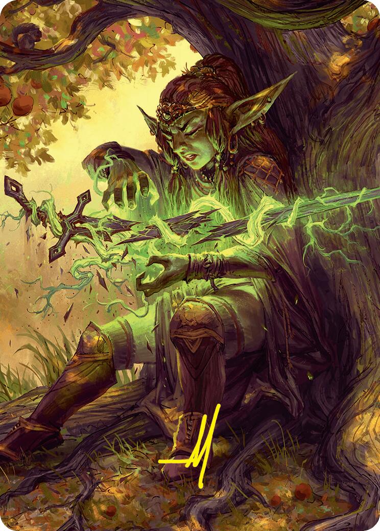 Reclamation Sage Art Card (45/54) (Gold-Stamped Signature) [Foundations Art Series] MTG Single Magic: The Gathering | Red Claw Gaming
