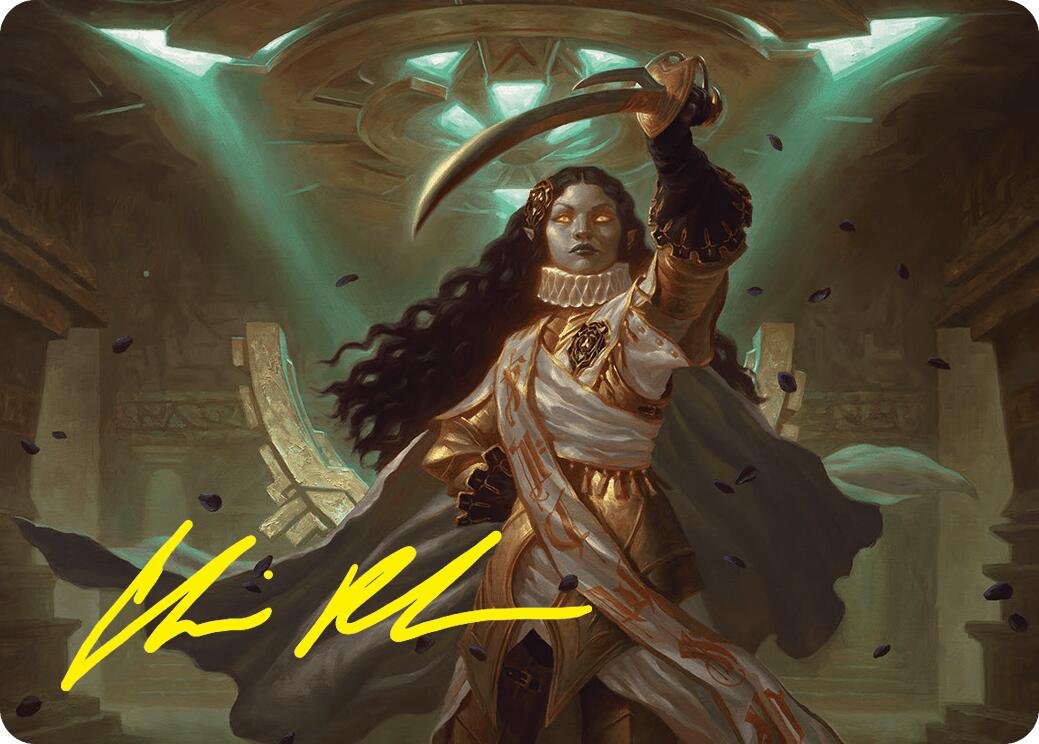 Elenda, Saint of Dusk Art Card (15/54) (Gold-Stamped Signature) [Foundations Art Series] MTG Single Magic: The Gathering | Red Claw Gaming