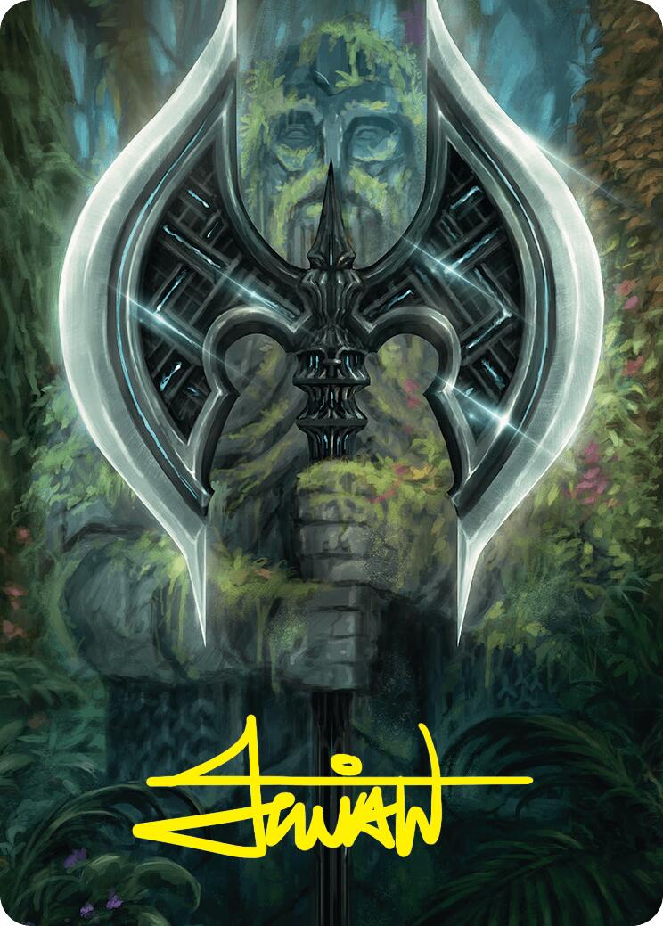 Leyline Axe Art Card (49/54) (Gold-Stamped Signature) [Foundations Art Series] MTG Single Magic: The Gathering | Red Claw Gaming