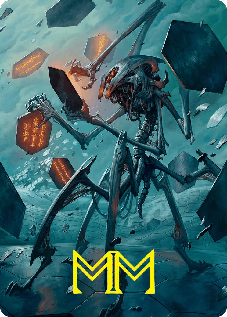 Scrawling Crawler Art Card (50/54) (Gold-Stamped Signature) [Foundations Art Series] MTG Single Magic: The Gathering | Red Claw Gaming