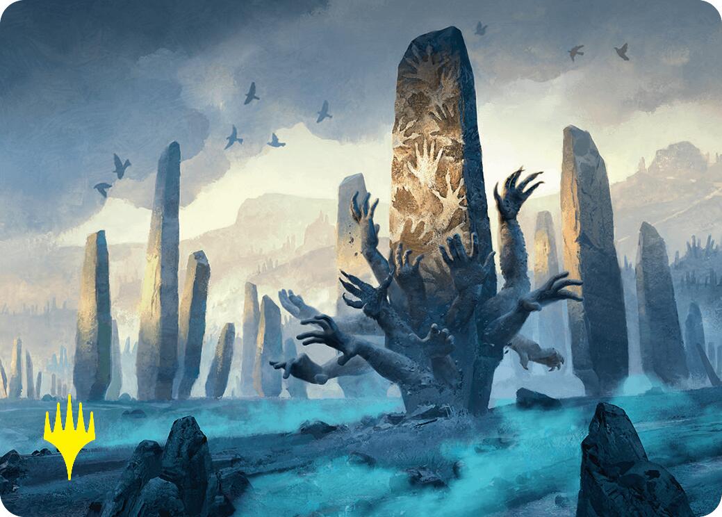 Soulstone Sanctuary Art Card (19/54) (Gold-Stamped Signature) [Foundations Art Series] MTG Single Magic: The Gathering | Red Claw Gaming