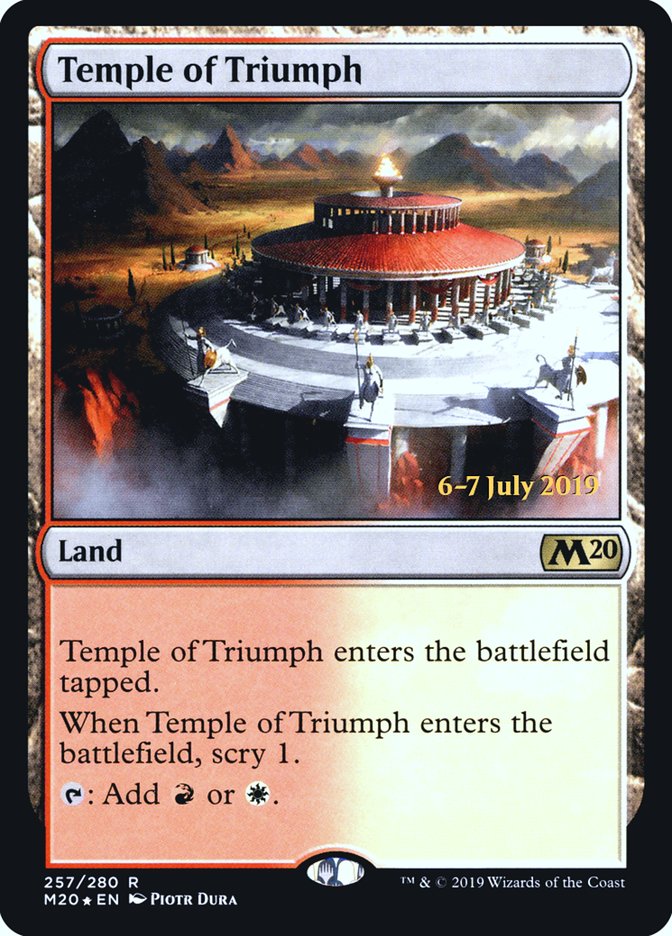 Temple of Triumph [Core Set 2020 Prerelease Promos] MTG Single Magic: The Gathering | Red Claw Gaming