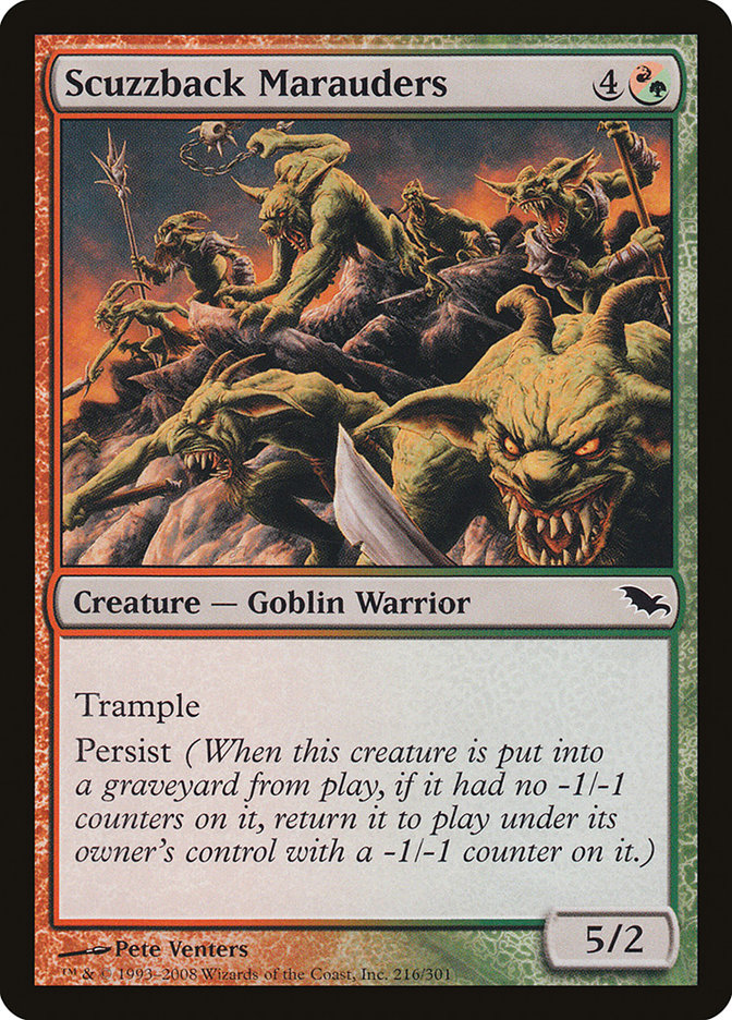Scuzzback Marauders [Shadowmoor] MTG Single Magic: The Gathering | Red Claw Gaming