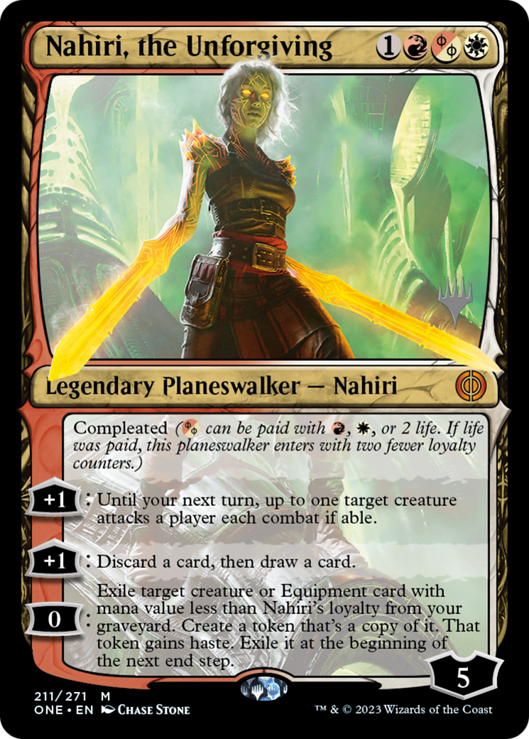Nahiri, the Unforgiving (Promo Pack) [Phyrexia: All Will Be One Promos] MTG Single Magic: The Gathering | Red Claw Gaming