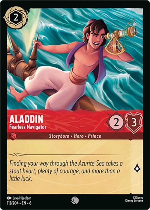 Aladdin - Fearless Navigator (112/204) [Azurite Sea] Lorcana Single Disney | Red Claw Gaming