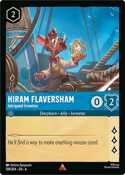 Hiram Flaversham - Intrigued Inventor (159/204) [Azurite Sea] Lorcana Single Disney | Red Claw Gaming