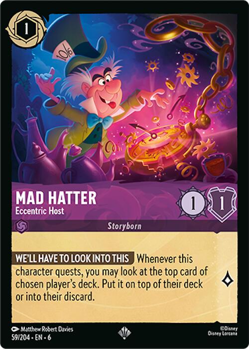 Mad Hatter - Eccentric Host (59/204) [Azurite Sea] Lorcana Single Disney | Red Claw Gaming