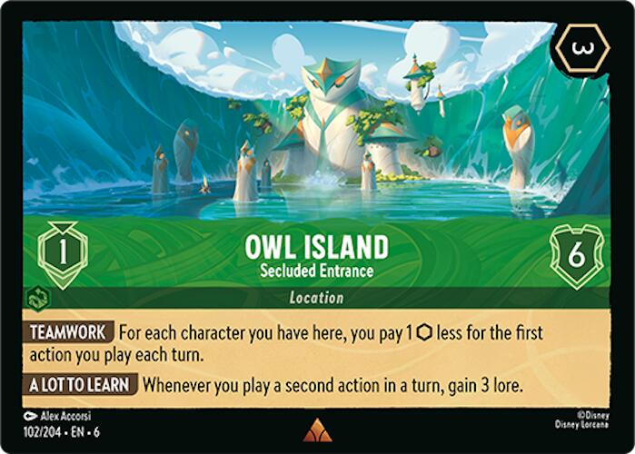 Owl Island - Secluded Entrance (102/204) [Azurite Sea] Lorcana Single Disney | Red Claw Gaming