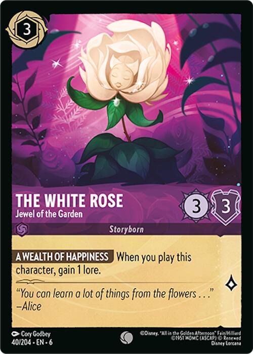The White Rose - Jewel of the Garden (40/204) [Azurite Sea] Lorcana Single Disney | Red Claw Gaming