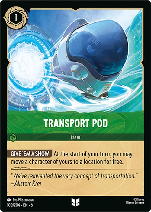 Transport Pod (100/204) [Azurite Sea] Lorcana Single Disney | Red Claw Gaming