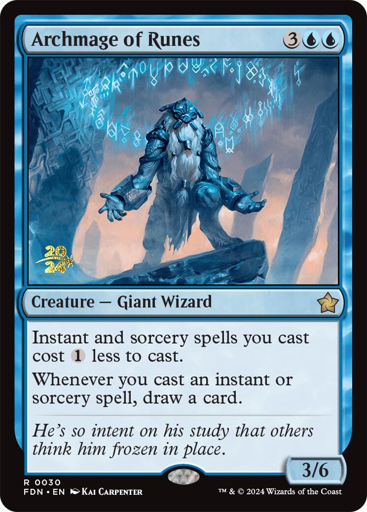 Archmage of Runes [Foundations Prerelease Promos] MTG Single Magic: The Gathering | Red Claw Gaming