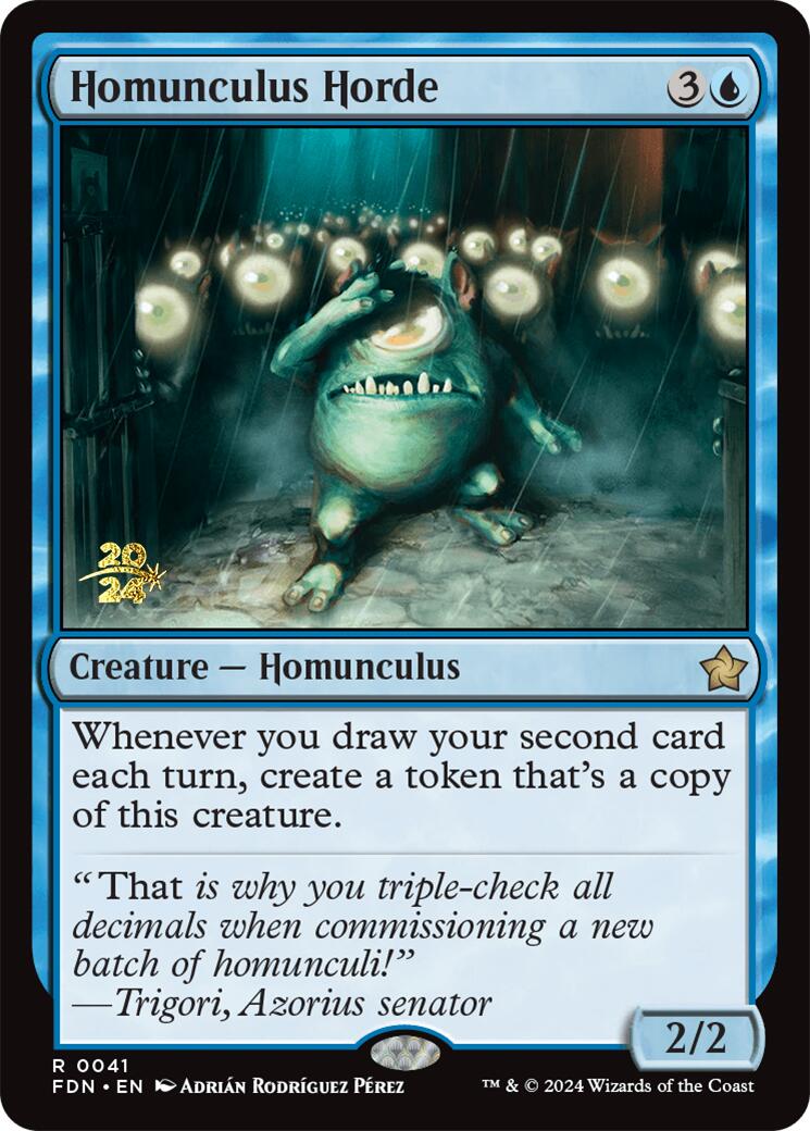 Homunculus Horde [Foundations Prerelease Promos] MTG Single Magic: The Gathering | Red Claw Gaming