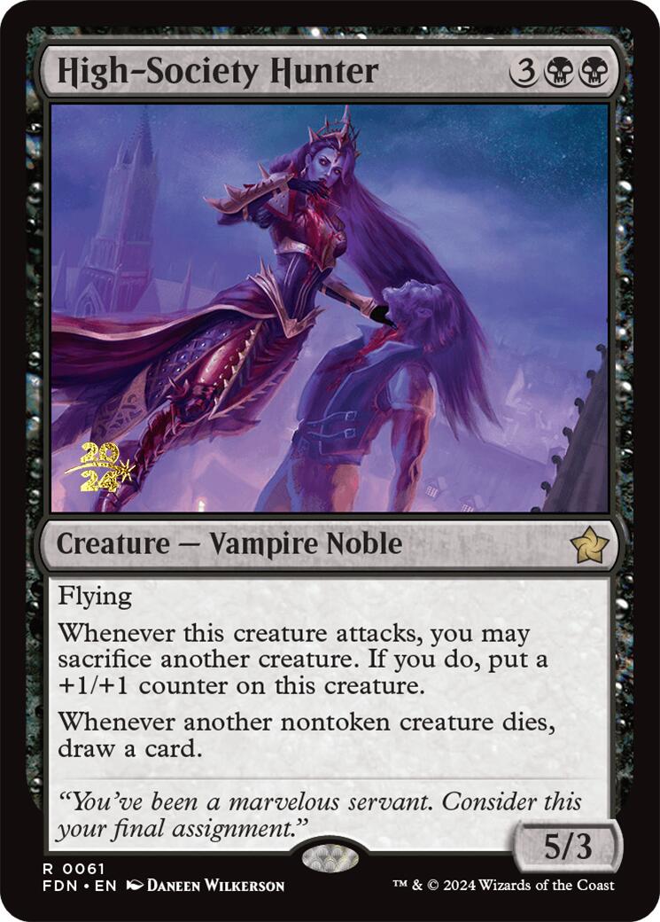 High-Society Hunter [Foundations Prerelease Promos] MTG Single Magic: The Gathering | Red Claw Gaming