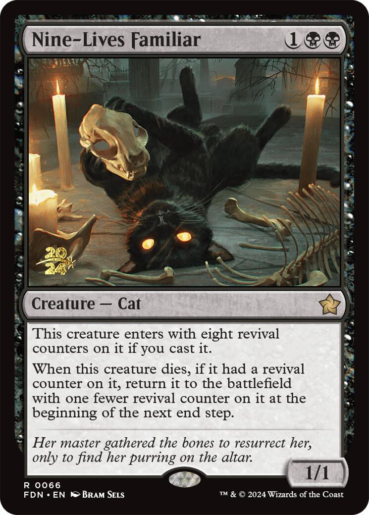 Nine-Lives Familiar [Foundations Prerelease Promos] MTG Single Magic: The Gathering | Red Claw Gaming
