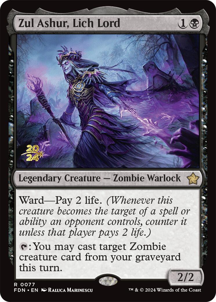 Zul Ashur, Lich Lord [Foundations Prerelease Promos] MTG Single Magic: The Gathering | Red Claw Gaming