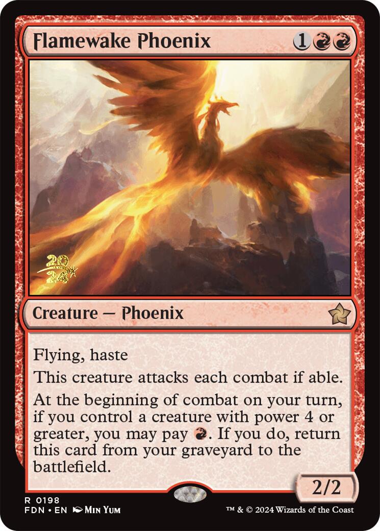 Flamewake Phoenix [Foundations Prerelease Promos] MTG Single Magic: The Gathering | Red Claw Gaming