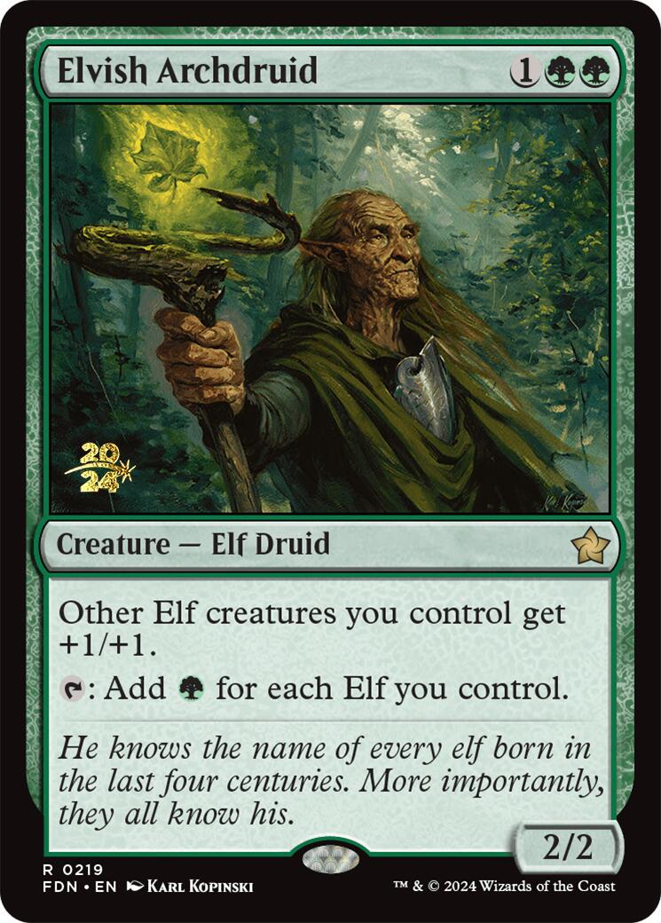 Elvish Archdruid [Foundations Prerelease Promos] MTG Single Magic: The Gathering | Red Claw Gaming