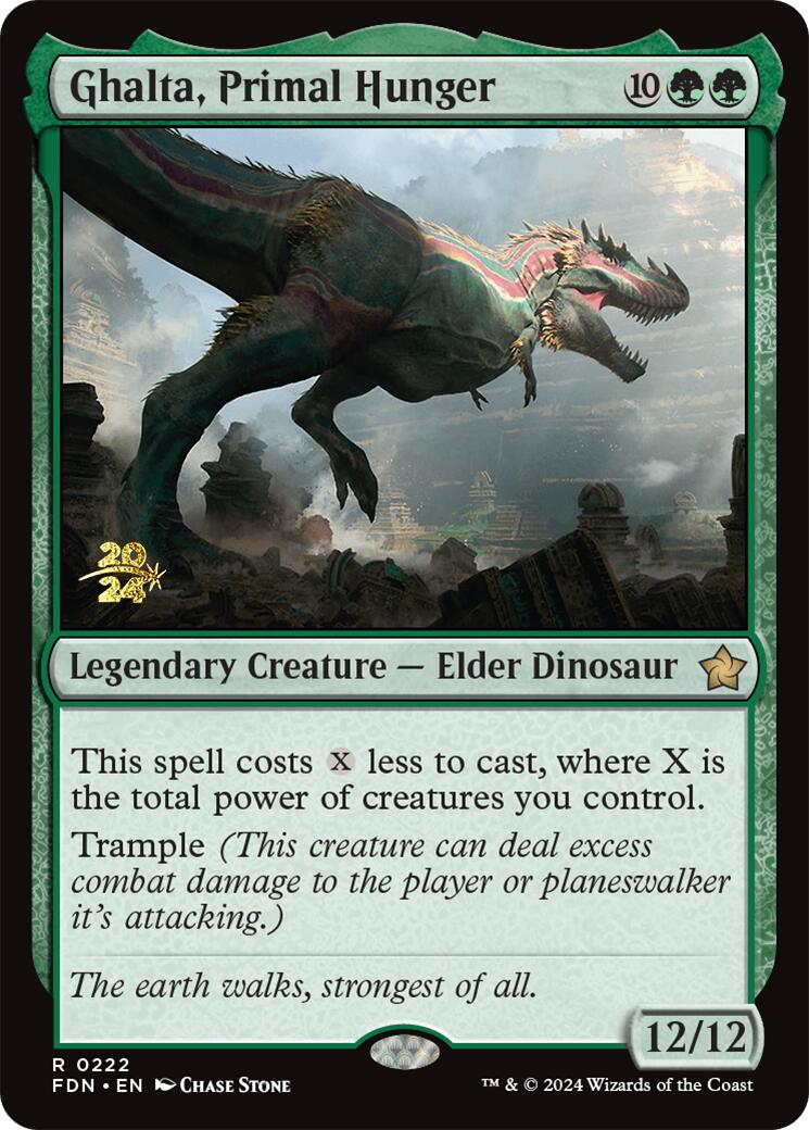Ghalta, Primal Hunger [Foundations Prerelease Promos] MTG Single Magic: The Gathering | Red Claw Gaming