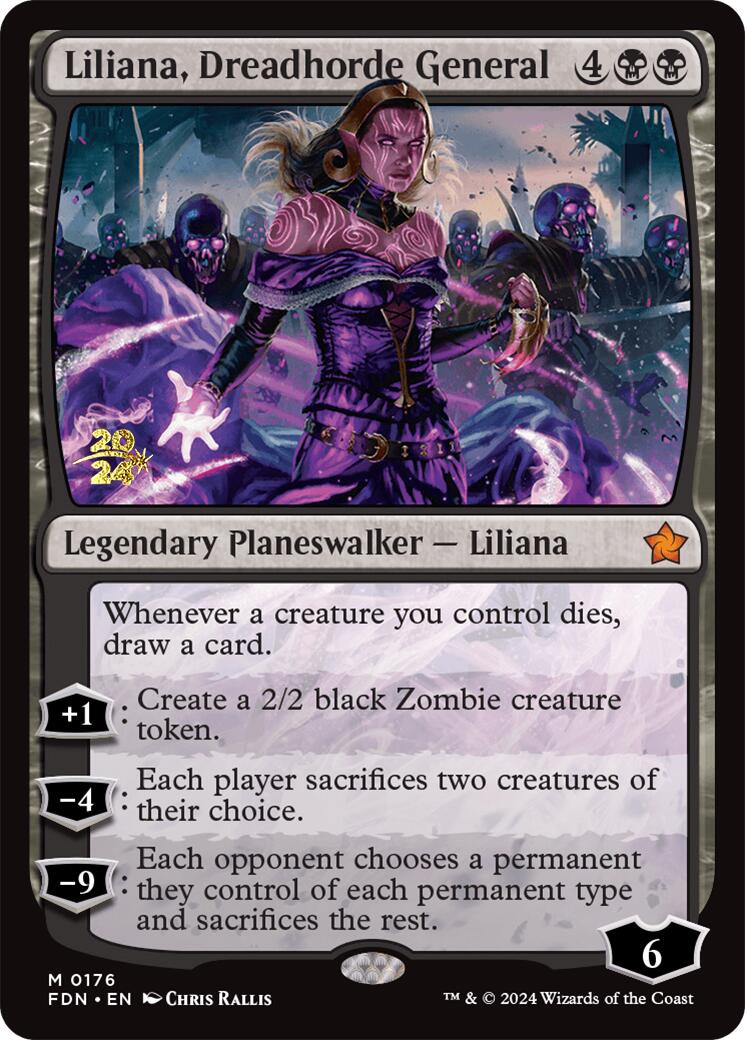 Liliana, Dreadhorde General [Foundations Prerelease Promos] MTG Single Magic: The Gathering | Red Claw Gaming