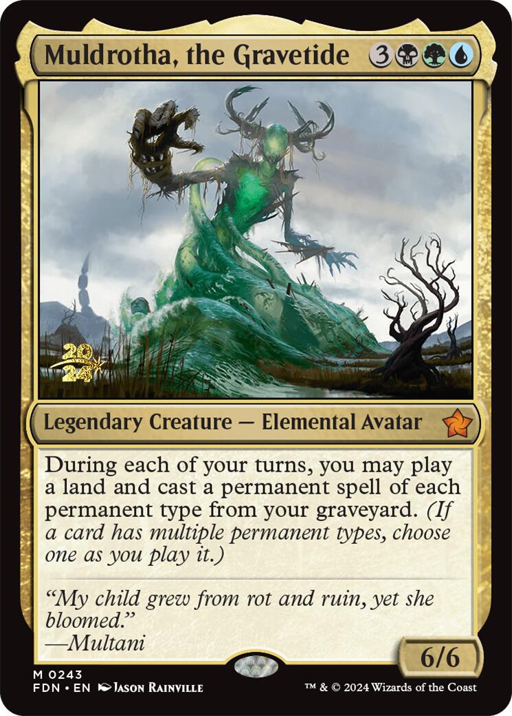 Muldrotha, the Gravetide [Foundations Prerelease Promos] MTG Single Magic: The Gathering | Red Claw Gaming