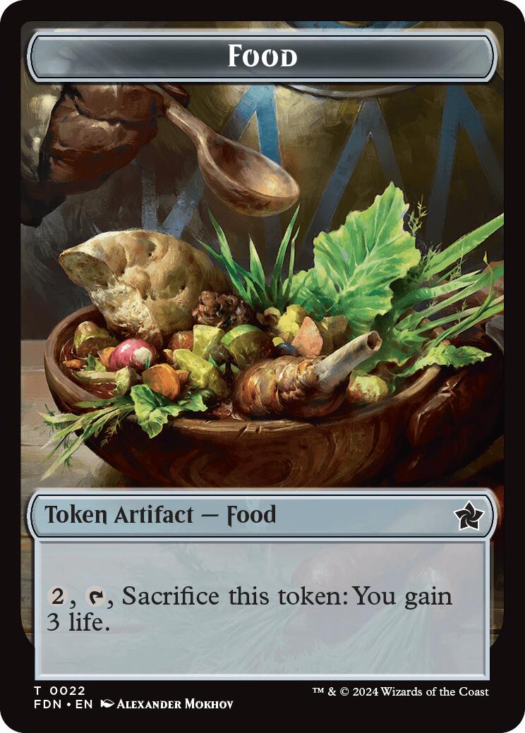 Food // Treasure Double-Sided Token [Foundations Tokens] MTG Single Magic: The Gathering | Red Claw Gaming