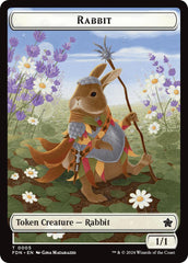 Rabbit // Soldier Double-Sided Token [Foundations Tokens] MTG Single Magic: The Gathering | Red Claw Gaming