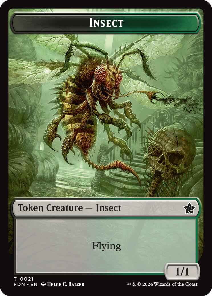 Goblin // Insect Doubled-Sided Token [Foundations Tokens] MTG Single Magic: The Gathering | Red Claw Gaming