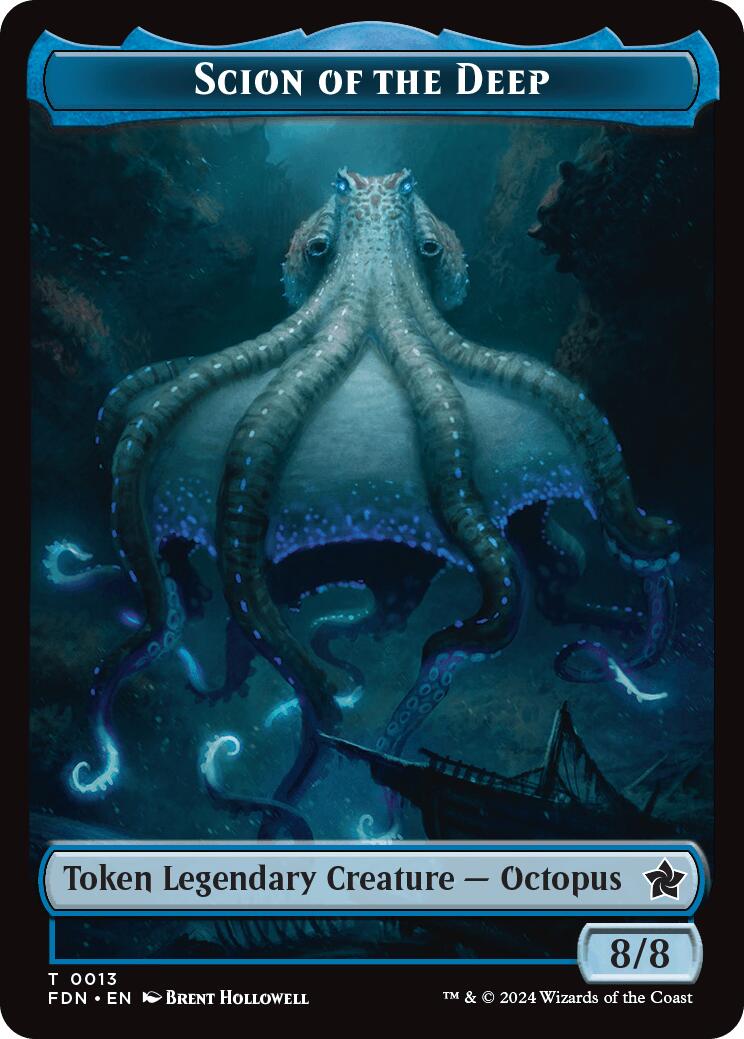 Scion of the Deep // Koma's Coil Doubled-Sided Token [Foundations Tokens] MTG Single Magic: The Gathering | Red Claw Gaming