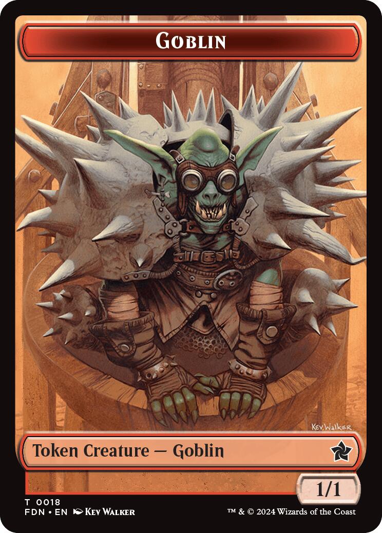Goblin // Zombie Doubled-Sided Token [Foundations Tokens] MTG Single Magic: The Gathering | Red Claw Gaming