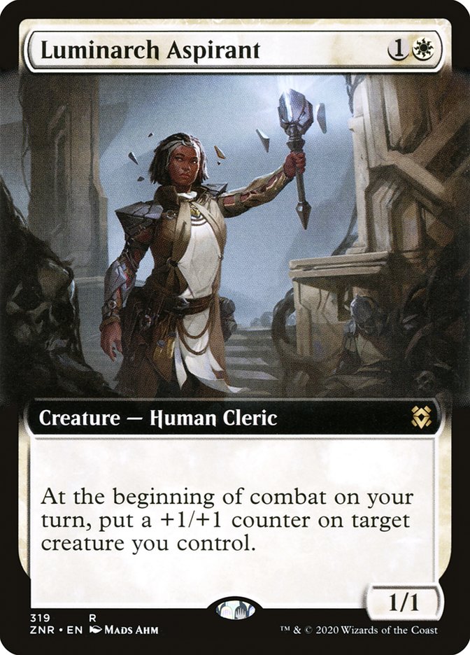 Luminarch Aspirant (Extended Art) [Zendikar Rising] MTG Single Magic: The Gathering | Red Claw Gaming