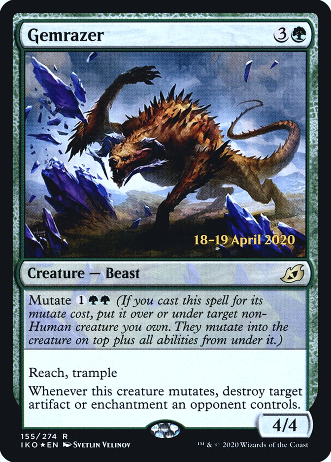 Gemrazer [Ikoria: Lair of Behemoths Prerelease Promos] MTG Single Magic: The Gathering | Red Claw Gaming