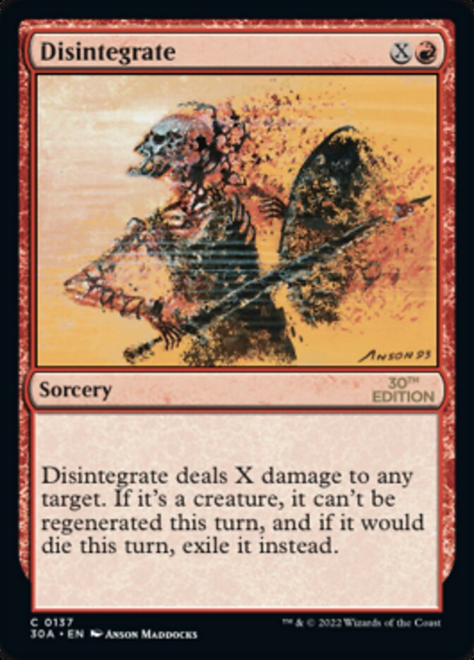 Disintegrate [30th Anniversary Edition] MTG Single Magic: The Gathering | Red Claw Gaming