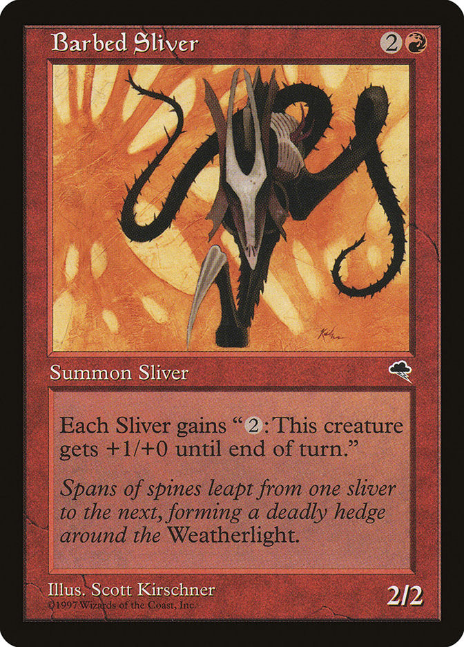 Barbed Sliver [Tempest] MTG Single Magic: The Gathering | Red Claw Gaming