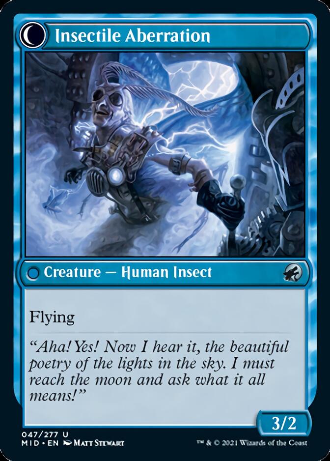 Delver of Secrets // Insectile Aberration [Innistrad: Midnight Hunt] MTG Single Magic: The Gathering | Red Claw Gaming