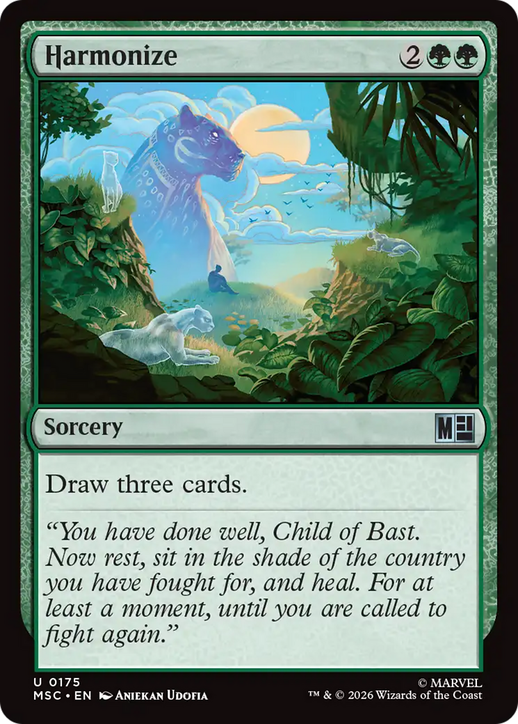 Harmonize (Surge Foil) [Marvel Super Heroes Commander] MTG Single Magic: The Gathering | Red Claw Gaming