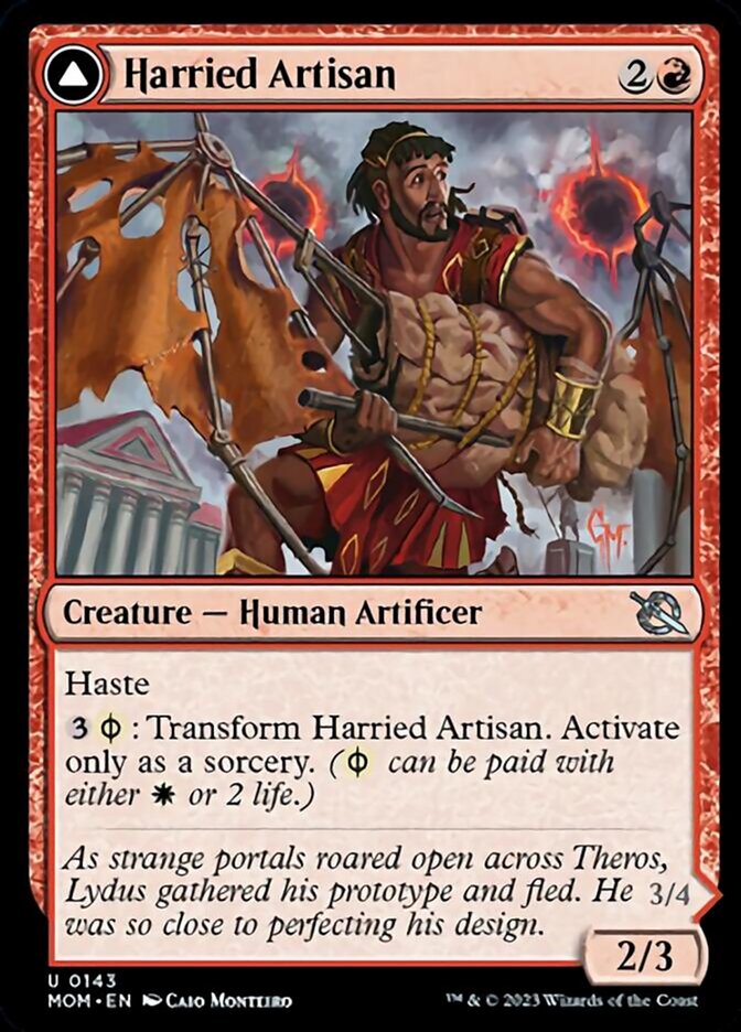 Harried Artisan // Phyrexian Skyflayer [March of the Machine] MTG Single Magic: The Gathering    | Red Claw Gaming