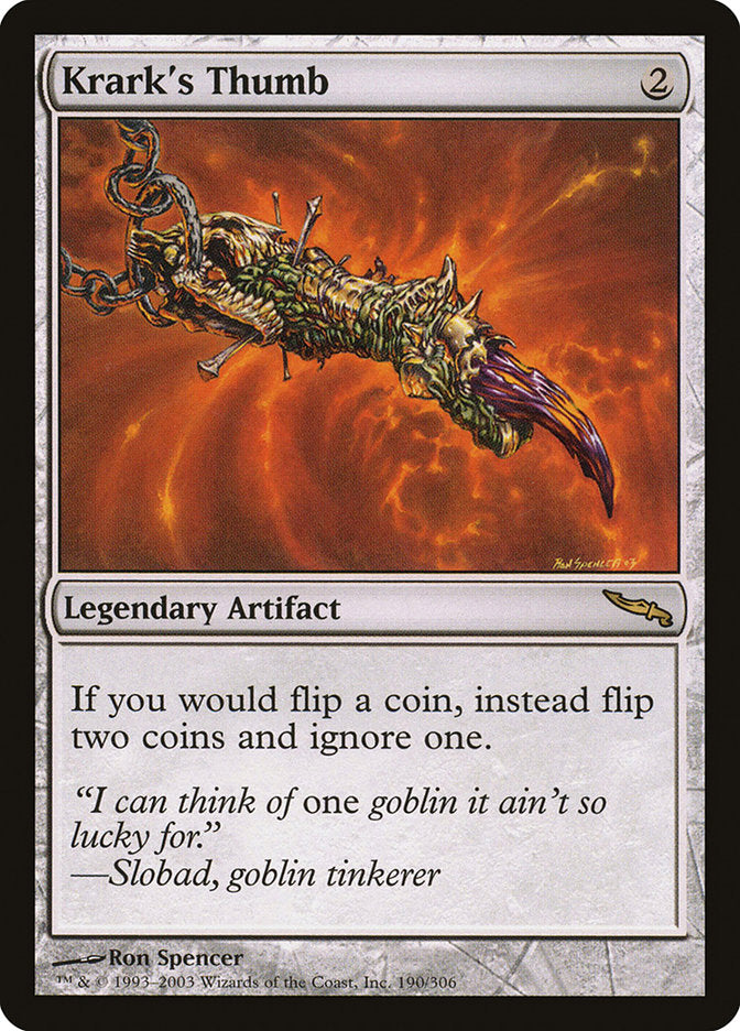 Krark's Thumb [Mirrodin] MTG Single Magic: The Gathering | Red Claw Gaming