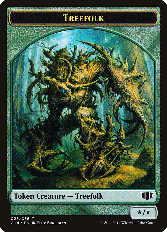 Treefolk // Wolf Double-Sided Token [Commander 2014 Tokens] MTG Single Magic: The Gathering | Red Claw Gaming