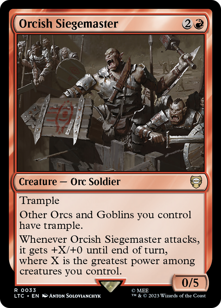 Orcish Siegemaster [The Lord of the Rings: Tales of Middle-Earth Commander] MTG Single Magic: The Gathering | Red Claw Gaming