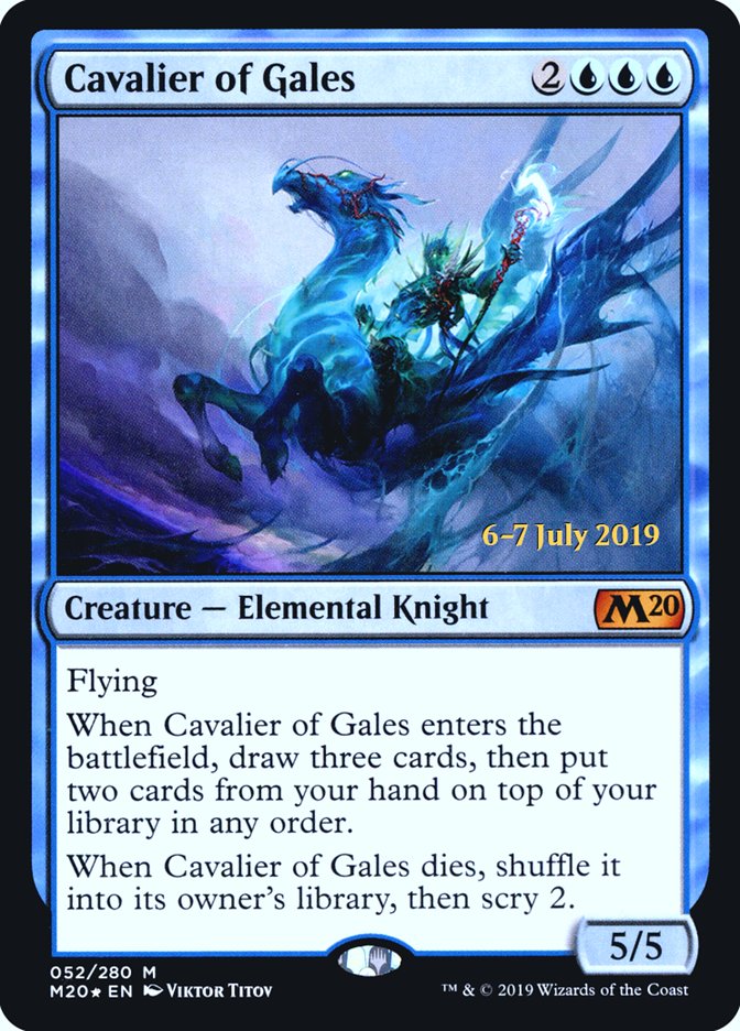 Cavalier of Gales [Core Set 2020 Prerelease Promos] MTG Single Magic: The Gathering | Red Claw Gaming