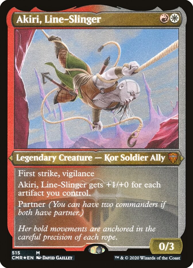 Akiri, Line-Slinger (Etched) [Commander Legends] MTG Single Magic: The Gathering | Red Claw Gaming