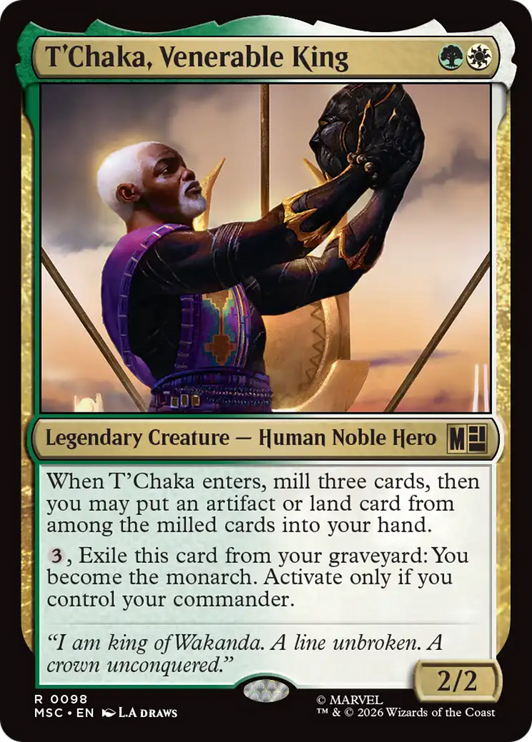 T'Chaka, Venerable King (Surge Foil) [Marvel Super Heroes Commander] | Red Claw Gaming