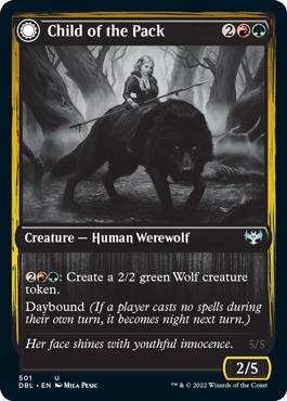 Child of the Pack // Savage Packmate [Innistrad: Double Feature] MTG Single Magic: The Gathering | Red Claw Gaming