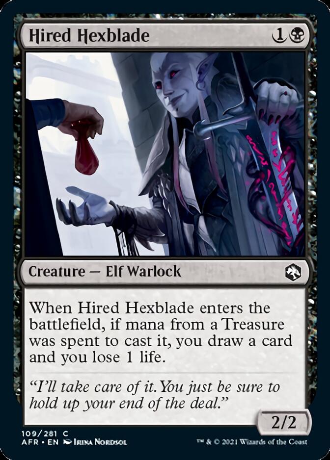 Hired Hexblade [Dungeons & Dragons: Adventures in the Forgotten Realms] MTG Single Magic: The Gathering | Red Claw Gaming