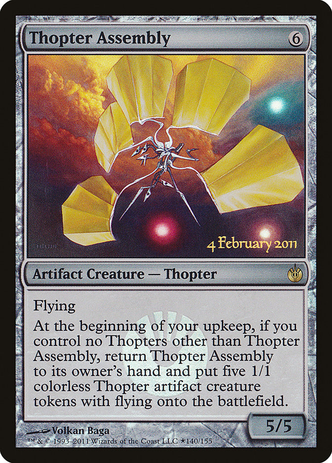 Thopter Assembly [Mirrodin Besieged Prerelease Promos] MTG Single Magic: The Gathering | Red Claw Gaming