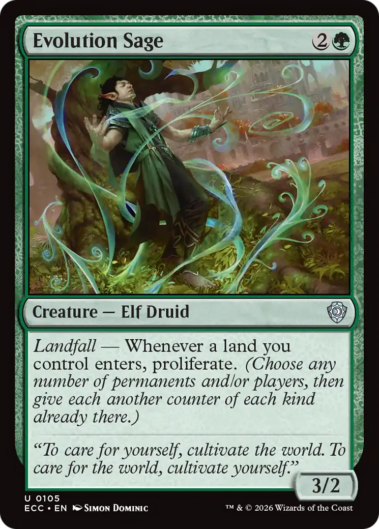 Evolution Sage [Lorwyn Eclipsed Commander] MTG Single Magic: The Gathering | Red Claw Gaming