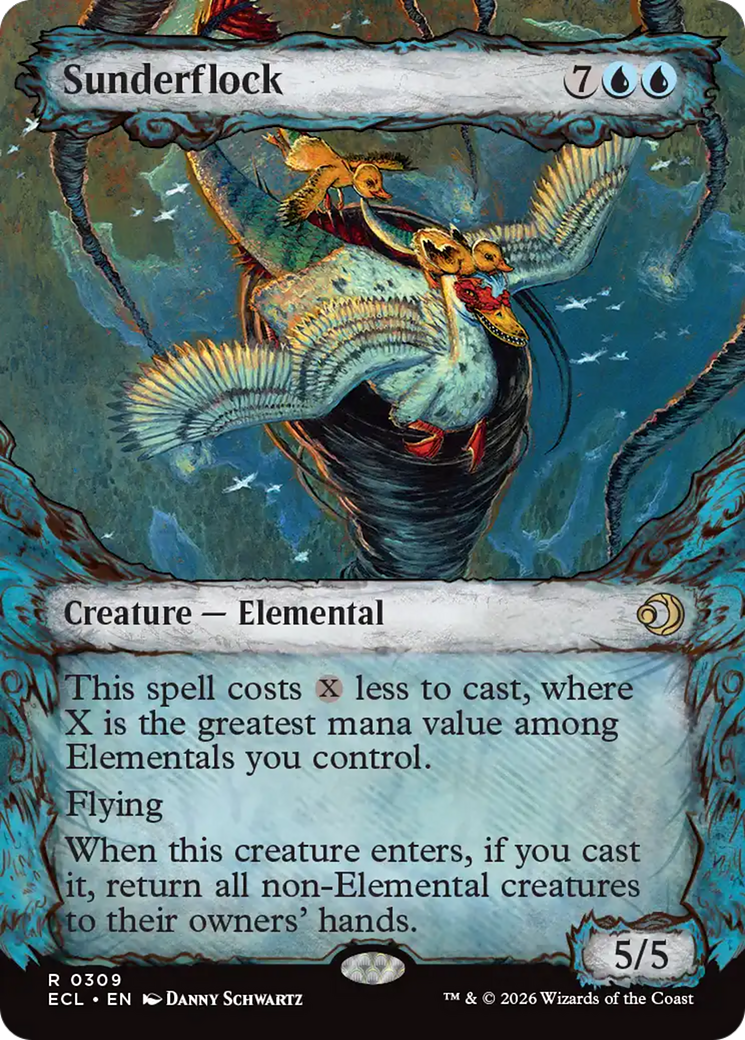 Sunderflock (Showcase) [Lorwyn Eclipsed] MTG Single Magic: The Gathering | Red Claw Gaming