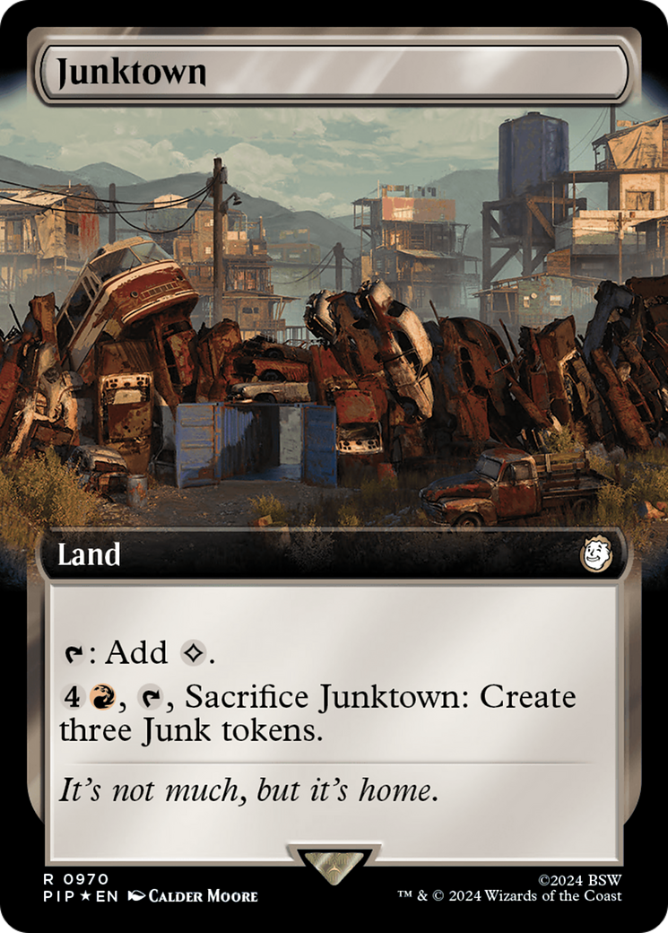 Junktown (Extended Art) (Surge Foil) [Fallout] MTG Single Magic: The Gathering | Red Claw Gaming