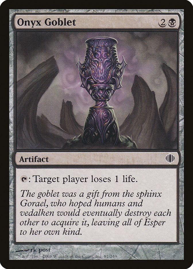 Onyx Goblet [Shards of Alara] MTG Single Magic: The Gathering | Red Claw Gaming